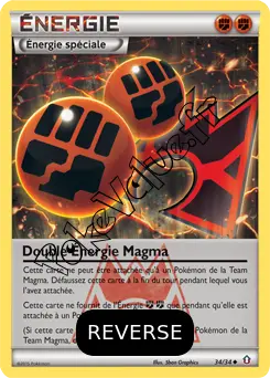Carte Pokémon Double Magma Energy Reverse n°34 de la série Double Danger