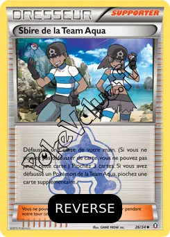 Carte Pokémon Sbire de la Team Aqua Reverse n°26 de la série Double Danger