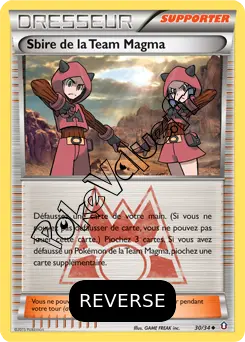 Carte Pokémon Sbire de la Team Magma Reverse n°30 de la série Double Danger
