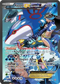 Carte Pokémon Team Aqua's Kyogre EX  n°6 de la série Double Danger