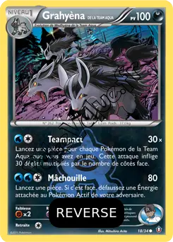 Carte Pokémon Team Aqua's Mightyena Reverse n°18 de la série Double Danger Carte Pokémon Team Aqua's Mightyena Reverse n°18 de la série Double Danger