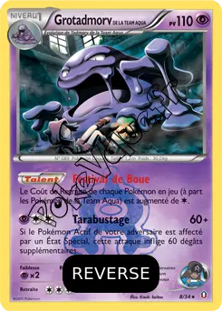 Carte Pokémon Team Aqua's Muk  Reverse n°8 de la série Double Danger