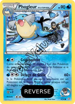 Carte Pokémon Team Aqua's Sealeo  Reverse n°4 de la série Double Danger