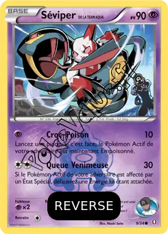 Carte Pokémon Team Aqua's Seviper  Reverse n°9 de la série Double Danger