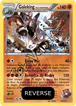 Carte Pokémon Team Magma's Aggron  Reverse n°14 de la série Double Danger