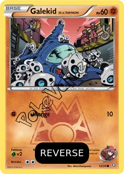 Carte Pokémon Team Magma's Aron  Reverse n°12 de la série Double Danger