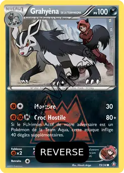 Carte Pokémon Team Magma's Mightyena  Reverse n°19 de la série Double Danger