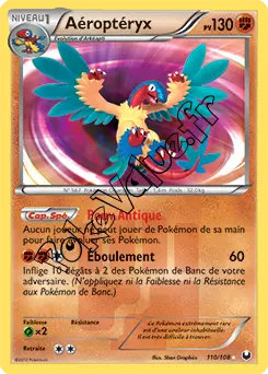 Carte Pokémon Aéroptéryx n°110 de la série Explorateurs Obscurs