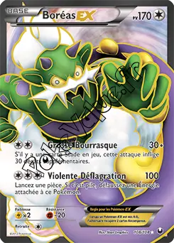 Carte Pokémon Boréas EX n°108 de la série Explorateurs Obscurs