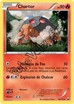 Carte Pokémon Chartor n°18 de la série Explorateurs Obscurs