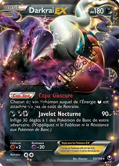 Carte Pokémon Darkrai EX  n°63 de la série Explorateurs Obscurs
