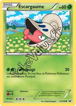 Carte Pokémon Escargaume n°10 de la série Explorateurs Obscurs