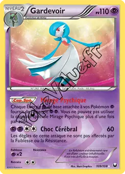 Carte Pokémon Gardevoir  n°109 de la série Explorateurs Obscurs