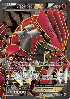Carte Pokémon Groudon EX  n°106 de la série Explorateurs Obscurs