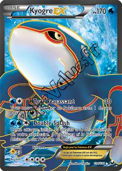 Carte Pokémon Kyogre EX  n°104 de la série Explorateurs Obscurs