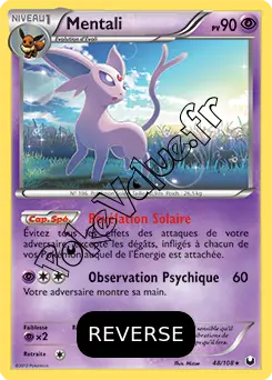 Carte Pokémon Mentali  Reverse n°48 de la série Explorateurs Obscurs