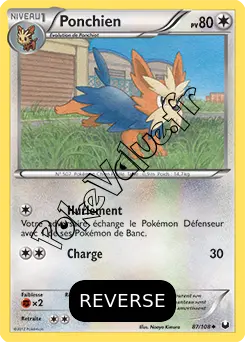 Carte Pokémon Ponchien Reverse n°87 de la série Explorateurs Obscurs