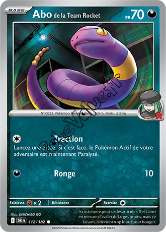 Carte Pokémon Abo de la Team Rocket  n°112 de la série Rivalités Destinées