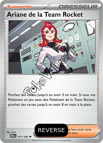 Carte Pokémon Ariane de la Team Rocket Reverse n°171 de la série Rivalités Destinées