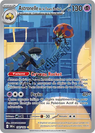 Carte Pokémon Astronelle de la Team Rocket  n°198 de la série Rivalités Destinées