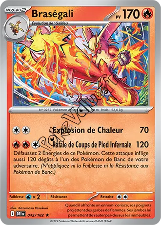 Carte Pokémon Braségali  n°042 de la série Rivalités Destinées