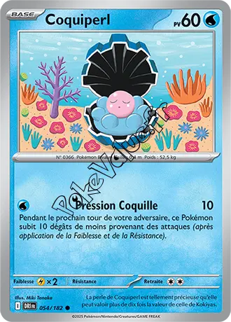 Carte Pokémon Coquiperl  n°054 de la série Rivalités Destinées