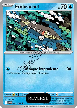 Carte Pokémon Embrochet  Reverse n°062 de la série Rivalités Destinées