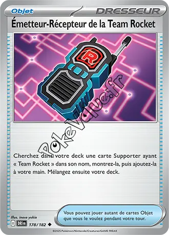 Carte Pokémon Émetteur-Récepteur de la Team Rocket n°178 de la série Rivalités Destinées
