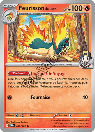 Carte Pokémon Feurisson de Luth  n°033 de la série Rivalités Destinées