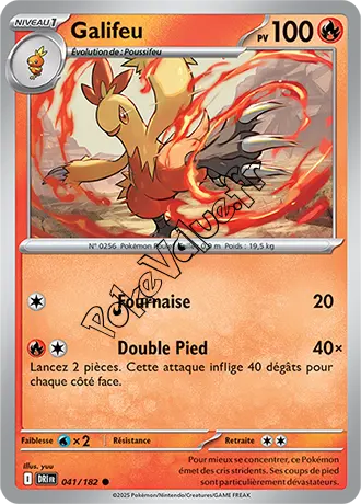 Carte Pokémon Galifeu  n°041 de la série Rivalités Destinées