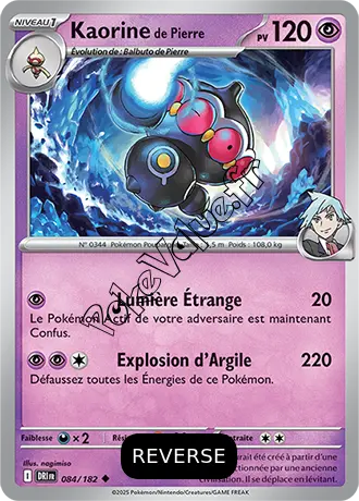 Carte Pokémon Kaorine de Pierre  Reverse n°084 de la série Rivalités Destinées