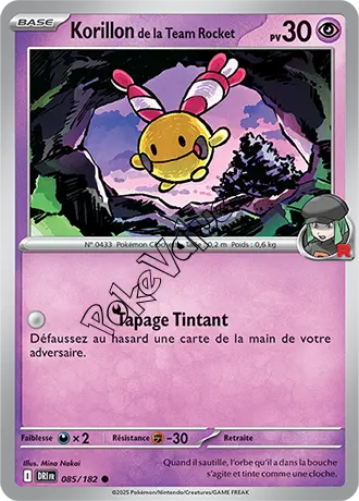 Carte Pokémon Korillon de la Team Rocket  n°085 de la série Rivalités Destinées