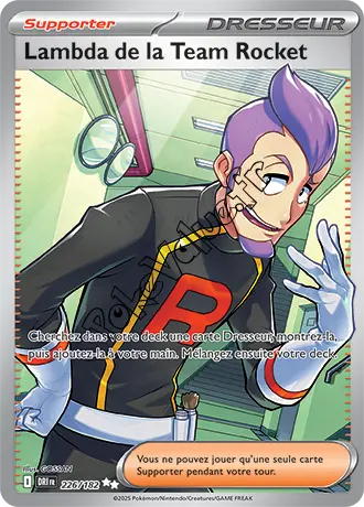 Carte Pokémon Lambda de la Team Rocket n°226 de la série Rivalités Destinées