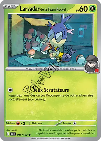 Carte Pokémon Larvadar de la Team Rocket  n°015 de la série Rivalités Destinées