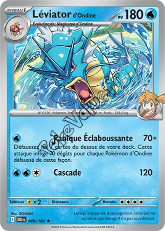 Carte Pokémon Léviator de Ondine  n°049 de la série Rivalités Destinées