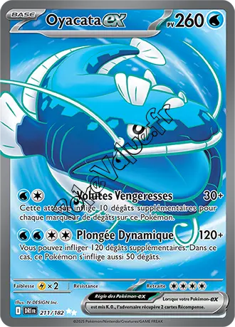 Carte Pokémon Oyacata ex  n°211 de la série Rivalités Destinées