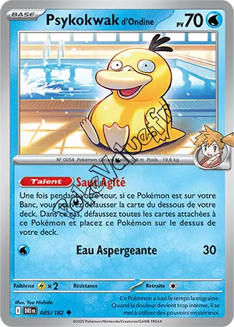 Carte Pokémon Psykokwak de Ondine  n°045 de la série Rivalités Destinées
