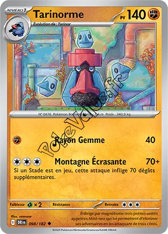 Carte Pokémon Tarinorme  n°098 de la série Rivalités Destinées