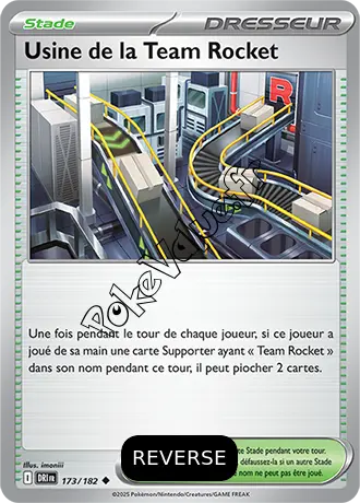 Carte Pokémon Usine de la Team Rocket Reverse n°173 de la série Rivalités Destinées