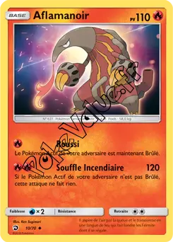 Carte Pokémon Aflamanoir n°10 de la série Majesté des Dragons