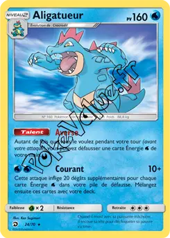 Carte Pokémon Aligatueur  n°24 de la série Majesté des Dragons