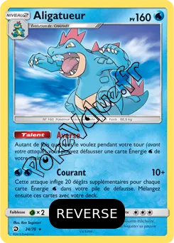 Carte Pokémon Aligatueur  Reverse n°24 de la série Majesté des Dragons