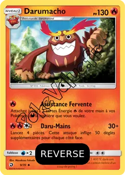 Carte Pokémon Darumacho Reverse n°9 de la série Majesté des Dragons