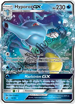Carte Pokémon Hyporoi GX n°18 de la série Majesté des Dragons