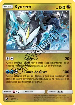 Carte Pokémon Kyurem  n°47 de la série Majesté des Dragons