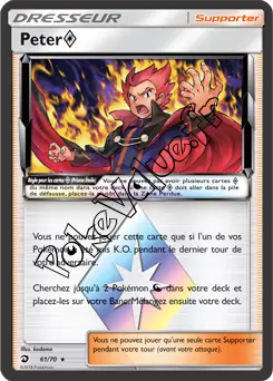 Carte Pokémon Peter n°61 de la série Majesté des Dragons