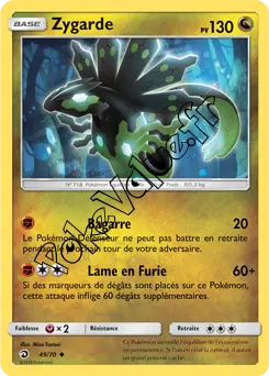 Carte Pokémon Zygarde  n°49 de la série Majesté des Dragons