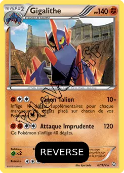 Carte Pokémon Gigalithe Reverse n°67 de la série Dragons Exaltés