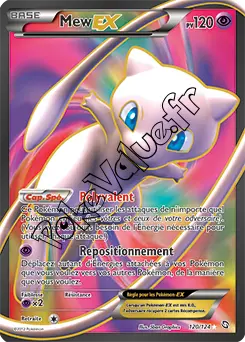 Carte Pokémon Mew EX  n°120 de la série Dragons Exaltés