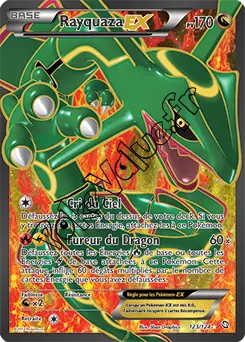 Carte Pokémon Rayquaza EX  n°123 de la série Dragons Exaltés